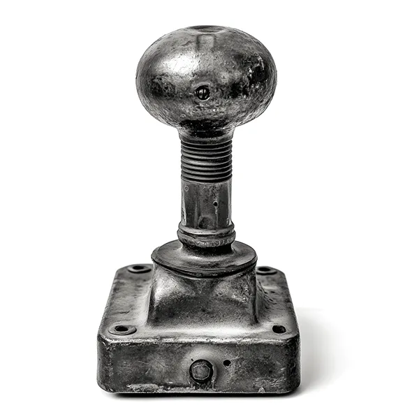 Vintage control lever with a metal knob and base